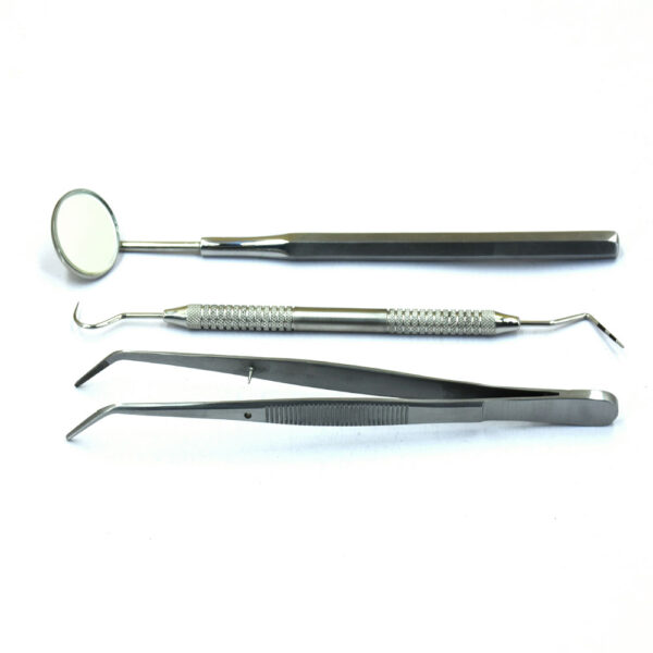 Dental Diagnostic Set – Mirror, Probe & Tweezer Kit